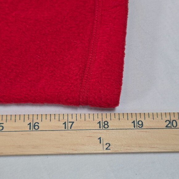 Vintage Red Fleece Cardigan With Embroidered Cat & Yarn Patterns - Picture 7 of 12